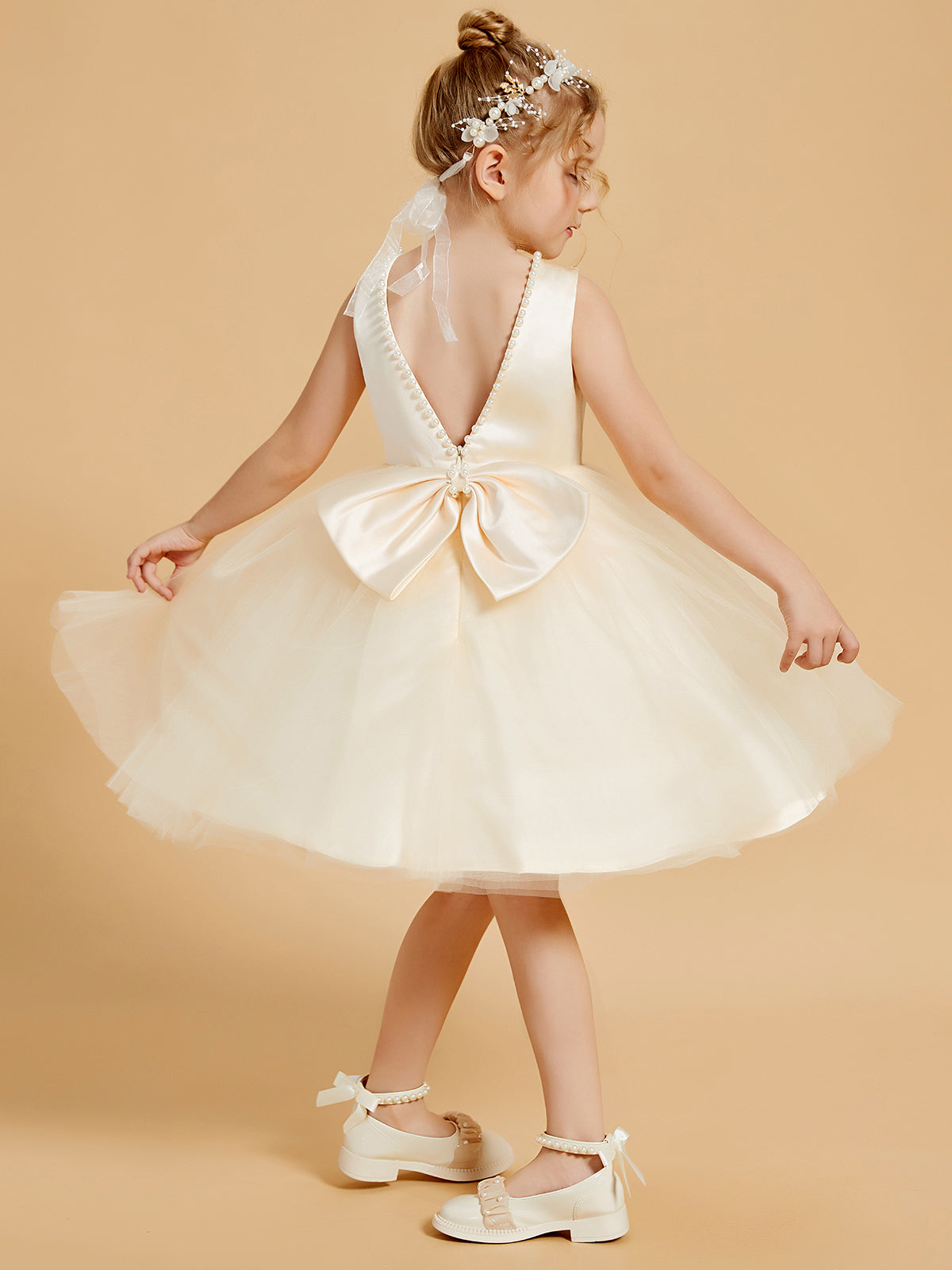 Sparkling Flower Girl Dresses with a Stunning Open Back